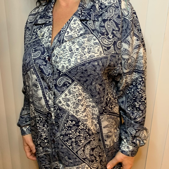 Paisley Button Down Blouse - Picture 2 of 5